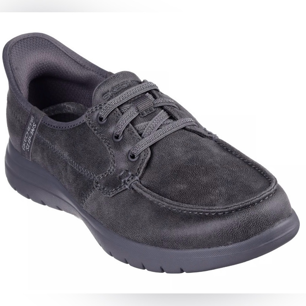 Skechers On The Go Flex Merit Slip In Shoes Charcoal Womens Size 8.5 NWOB Gray